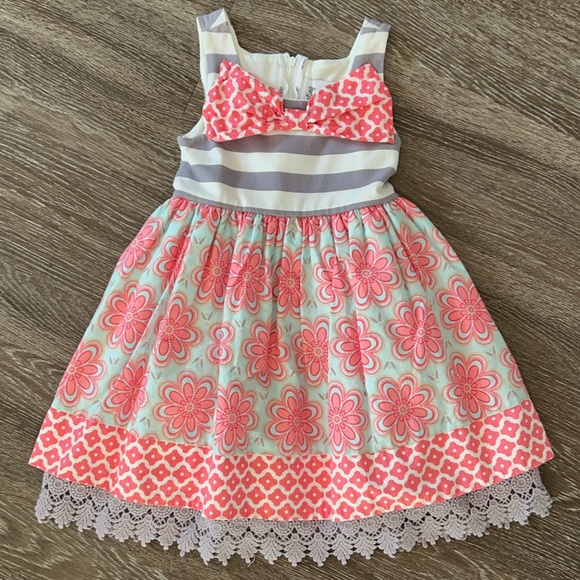 Counting Daisy’s Toddler Girls Printed Dress. - Picture 15 of 15